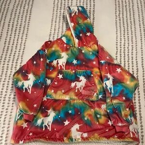 Colorful Youth Unicorn Hoodie Blanket